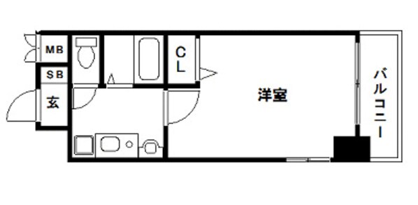 エステムコート博多駅前Ⅱセグティスの物件間取画像